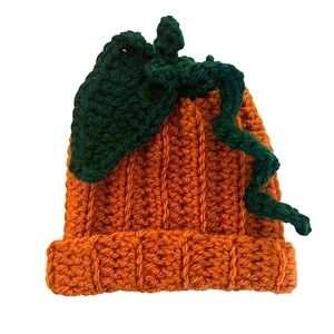 NWT Handcrafted Pumpkin Beanie | Baby Fall Hat | Newborn & 0–3 Months